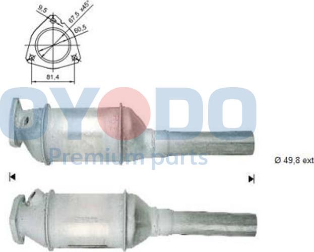 Oyodo 10N0041OYO - Katalizators www.autospares.lv