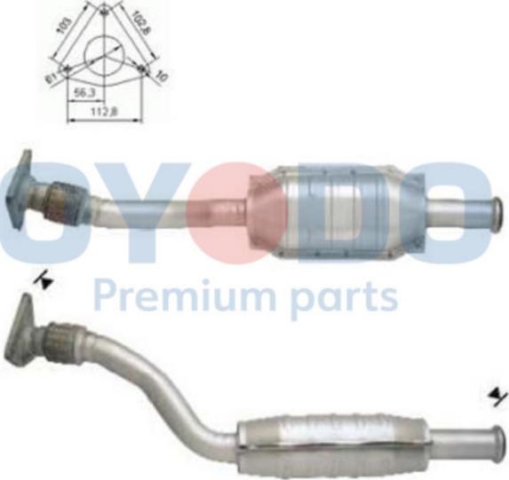 Oyodo 10N0008A-OYO - Katalizators www.autospares.lv