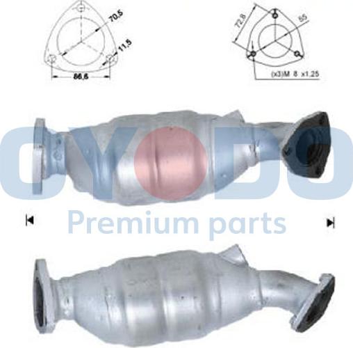 Oyodo 10N0016-OYO - Catalytic Converter www.autospares.lv