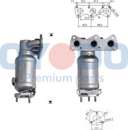 Oyodo 10N0010OYO - Katalizators www.autospares.lv