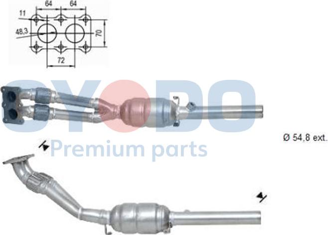 Oyodo 10N0018-OYO - Katalizators www.autospares.lv