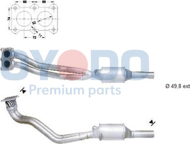 Oyodo 10N0013-OYO - Katalizators www.autospares.lv