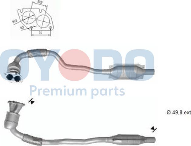 Oyodo 10N0017-OYO - Catalytic Converter www.autospares.lv