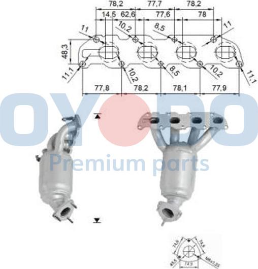 Oyodo 10N0030OYO - Katalizators www.autospares.lv