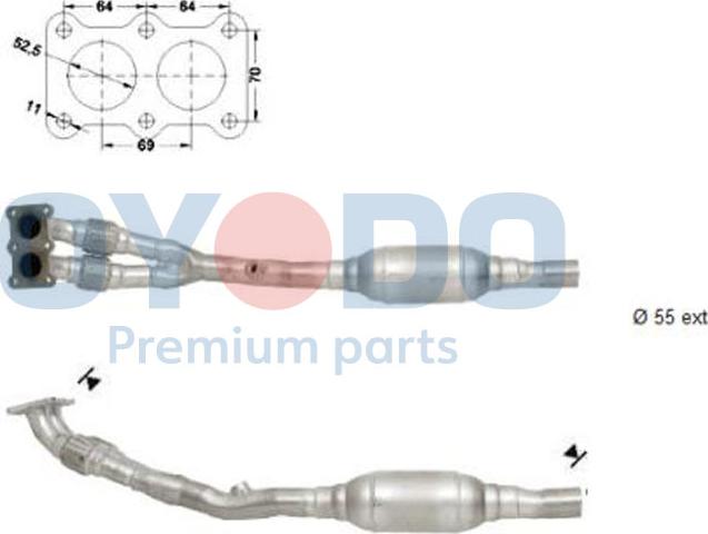 Oyodo 10N0031-OYO - Katalizators www.autospares.lv