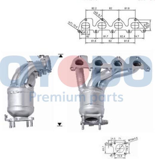 Oyodo 10N0025OYO - Katalizators www.autospares.lv