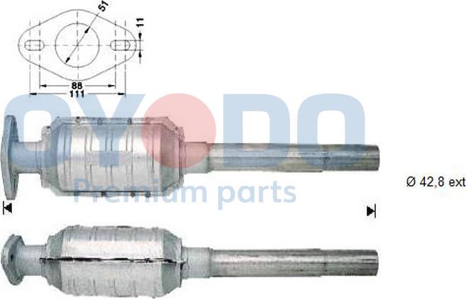 Oyodo 10N0021OYO - Katalizators www.autospares.lv