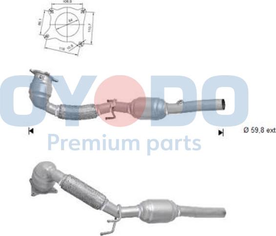 Oyodo 10N0147-OYO - Katalizators www.autospares.lv