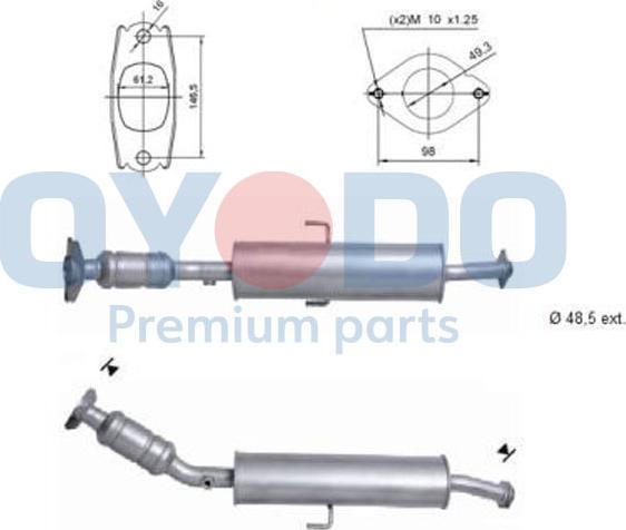 Oyodo 10N0157-OYO - Katalizators autospares.lv