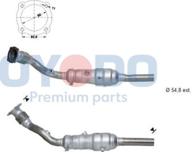 Oyodo 10N0100-OYO - Katalizators www.autospares.lv