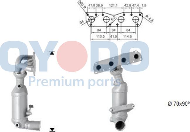 Oyodo 10N0101-OYO - Katalizators autospares.lv