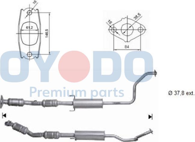 Oyodo 10N0102-OYO - Katalizators autospares.lv