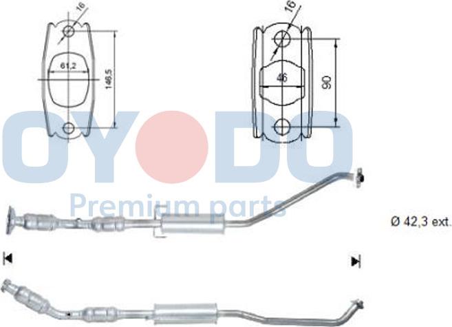 Oyodo 10N0120-OYO - Katalizators www.autospares.lv