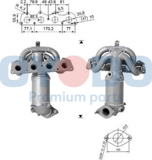 Oyodo 10N0122-OYO - Katalizators autospares.lv