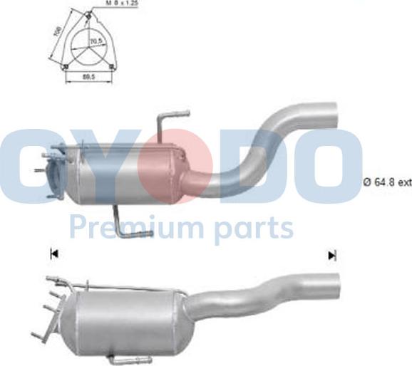 Oyodo 20N0040-OYO - Сажевый / частичный фильтр, система выхлопа ОГ www.autospares.lv