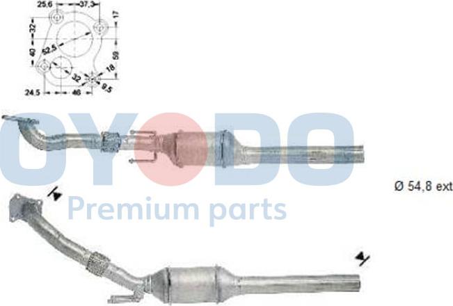 Oyodo 20N0061-OYO - Katalizators www.autospares.lv