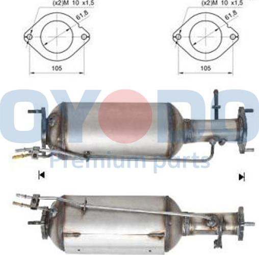 Oyodo 20N0006-OYO - Сажевый / частичный фильтр, система выхлопа ОГ www.autospares.lv