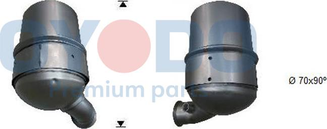 Oyodo 20N0002-OYO - Nosēdumu / Daļiņu filtrs, Izplūdes gāzu sistēma autospares.lv