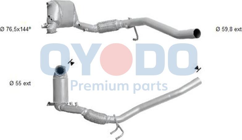 Oyodo 20N0029-OYO - Nosēdumu / Daļiņu filtrs, Izplūdes gāzu sistēma autospares.lv