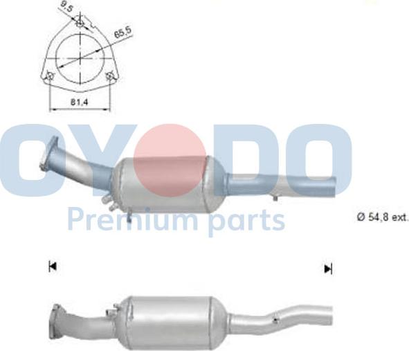 Oyodo 20N0022-OYO - Сажевый / частичный фильтр, система выхлопа ОГ www.autospares.lv