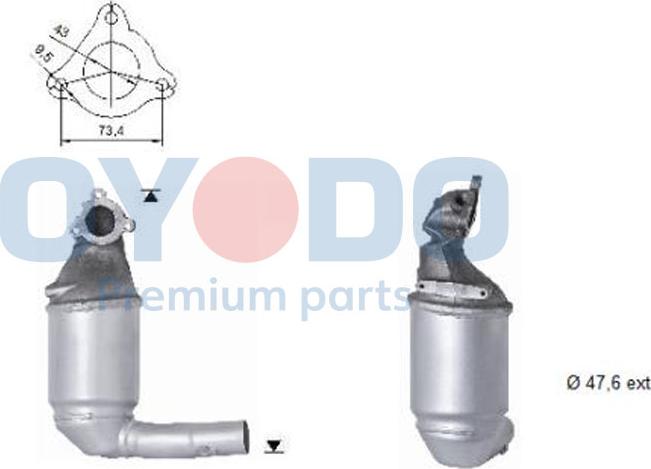 Oyodo 20N0071-OYO - Katalizators www.autospares.lv