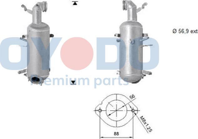 Oyodo 20N0143-OYO - Сажевый / частичный фильтр, система выхлопа ОГ www.autospares.lv