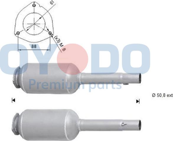 Oyodo 20N0105-OYO - Nosēdumu / Daļiņu filtrs, Izplūdes gāzu sistēma autospares.lv