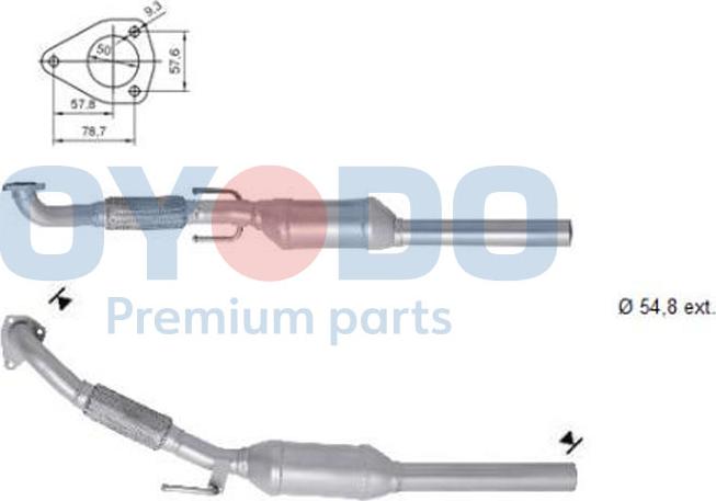 Oyodo 20N0100-OYO - Katalizators www.autospares.lv