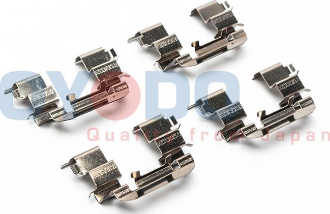 Oyodo 23H0504-OYO - Piederumu komplekts, Disku bremžu uzlikas www.autospares.lv