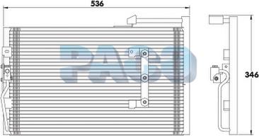 PACO PL3412 - Kondensators, Gaisa kond. sistēma www.autospares.lv