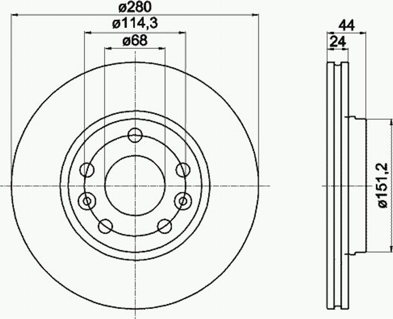 Pagid 54955PRO - Bremžu diski www.autospares.lv