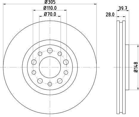 Pagid 54450 - Bremžu diski www.autospares.lv