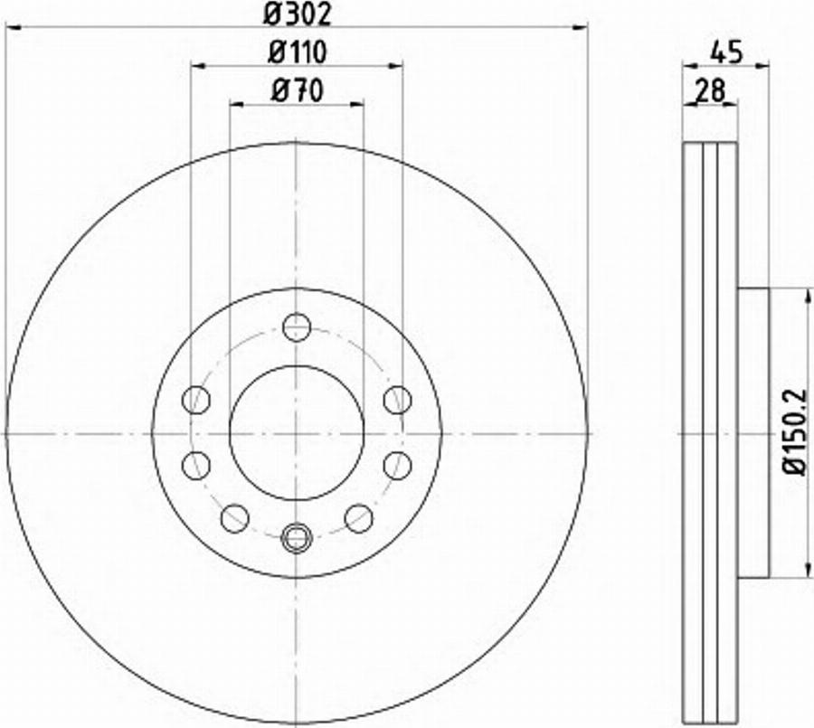 Pagid 54183PRO - Bremžu diski www.autospares.lv