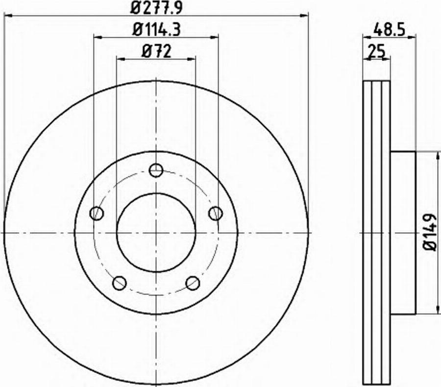 Pagid 54303PRO - Bremžu diski www.autospares.lv