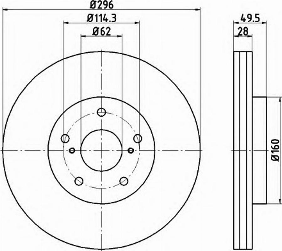 Pagid 54743PRO - Тормозной диск www.autospares.lv