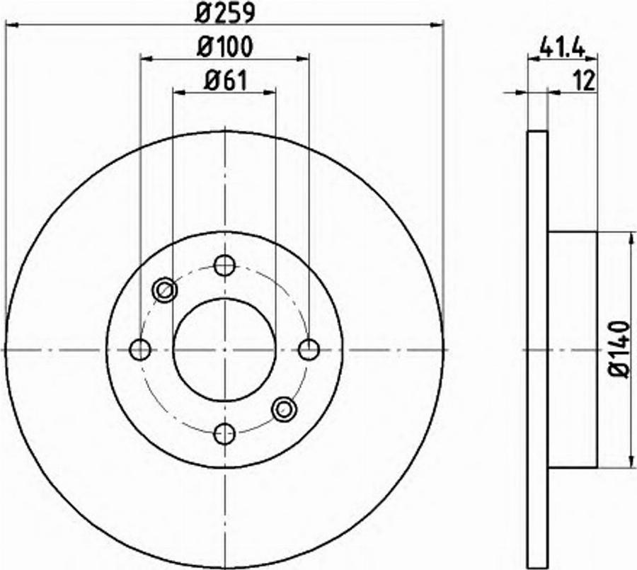 Pagid 54751PRO - Bremžu diski www.autospares.lv