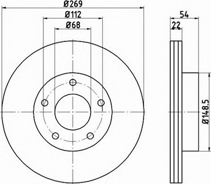 Pagid 54768PRO - Bremžu diski www.autospares.lv