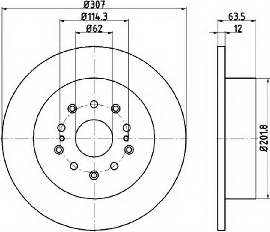 Pagid 54708PRO - Bremžu diski www.autospares.lv