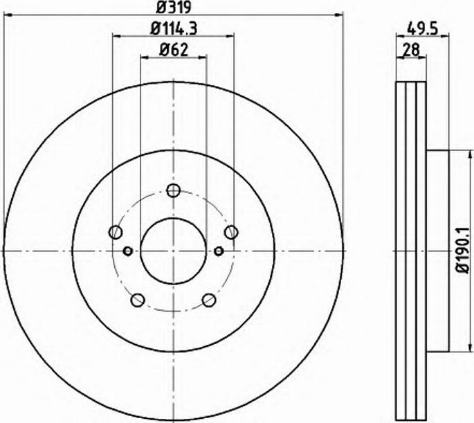 Pagid 54715PRO - Bremžu diski www.autospares.lv