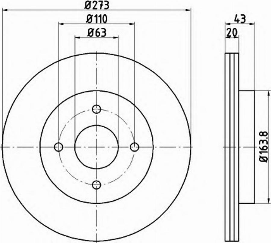 Pagid 54725PRO - Bremžu diski www.autospares.lv