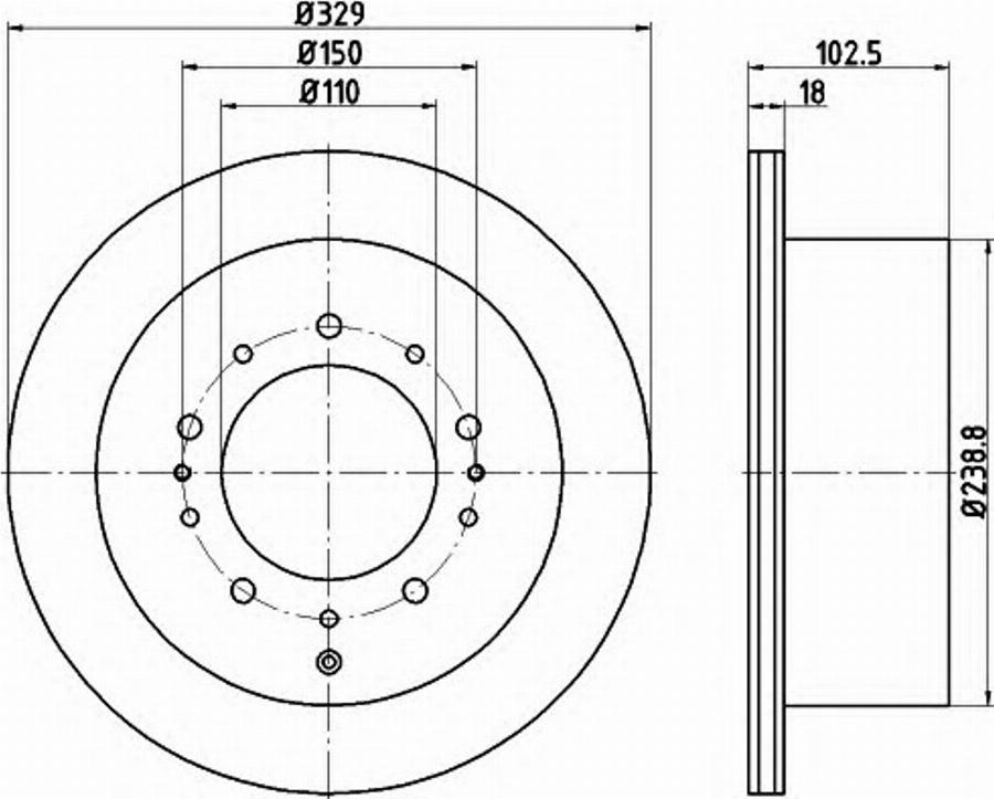 Pagid 54728PRO - Bremžu diski www.autospares.lv