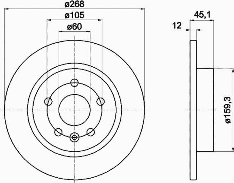 Pagid 55055PRO - Bremžu diski www.autospares.lv