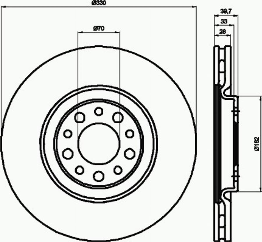 Pagid 55209PRO - Bremžu diski www.autospares.lv