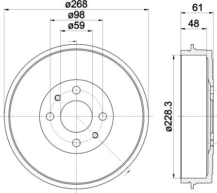 Pagid 60904 - Bremžu trumulis www.autospares.lv