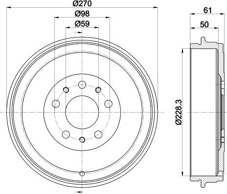 Pagid 61456 - Bremžu trumulis www.autospares.lv