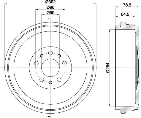 Pagid 61457 - Bremžu trumulis www.autospares.lv