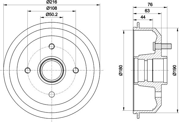 Pagid 61007 - Тормозной барабан www.autospares.lv