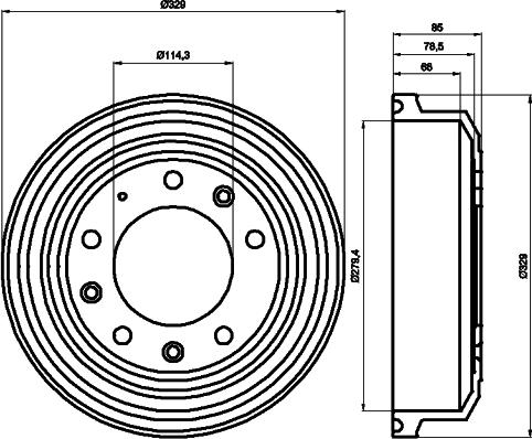 Pagid 61218 - Bremžu trumulis www.autospares.lv