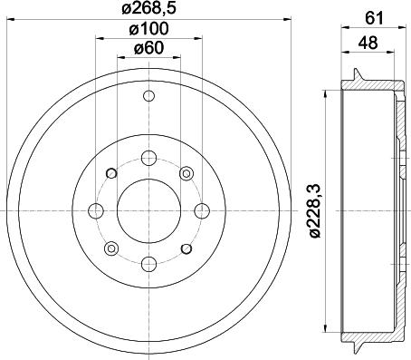 Pagid 61272 - Bremžu trumulis www.autospares.lv