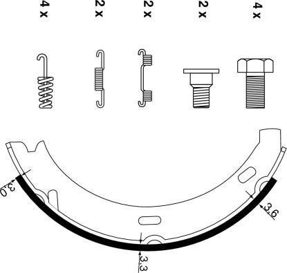 Pagid H9440 - Bremžu loku kompl., Stāvbremze www.autospares.lv